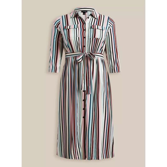 TORRID DRESS STRETCH SHIRT DRESS size 2 / 2x no belt - Picture 1 of 8
